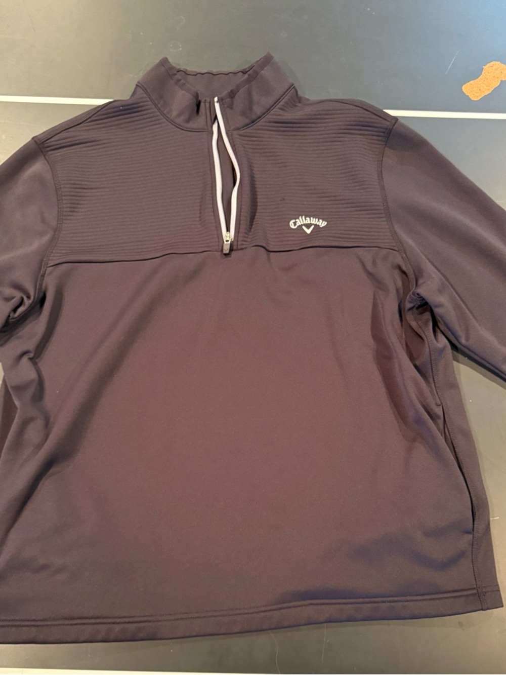 Callaway Men's Lightweight Quarter-Zip Shirt Jacket in Dark Purple